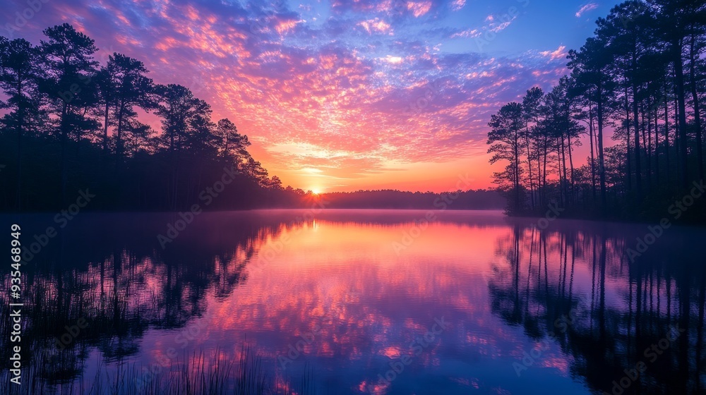 Serene Sunset Reflection on a Serene Sunset Reflection on a