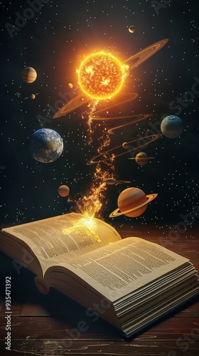 open book and universe