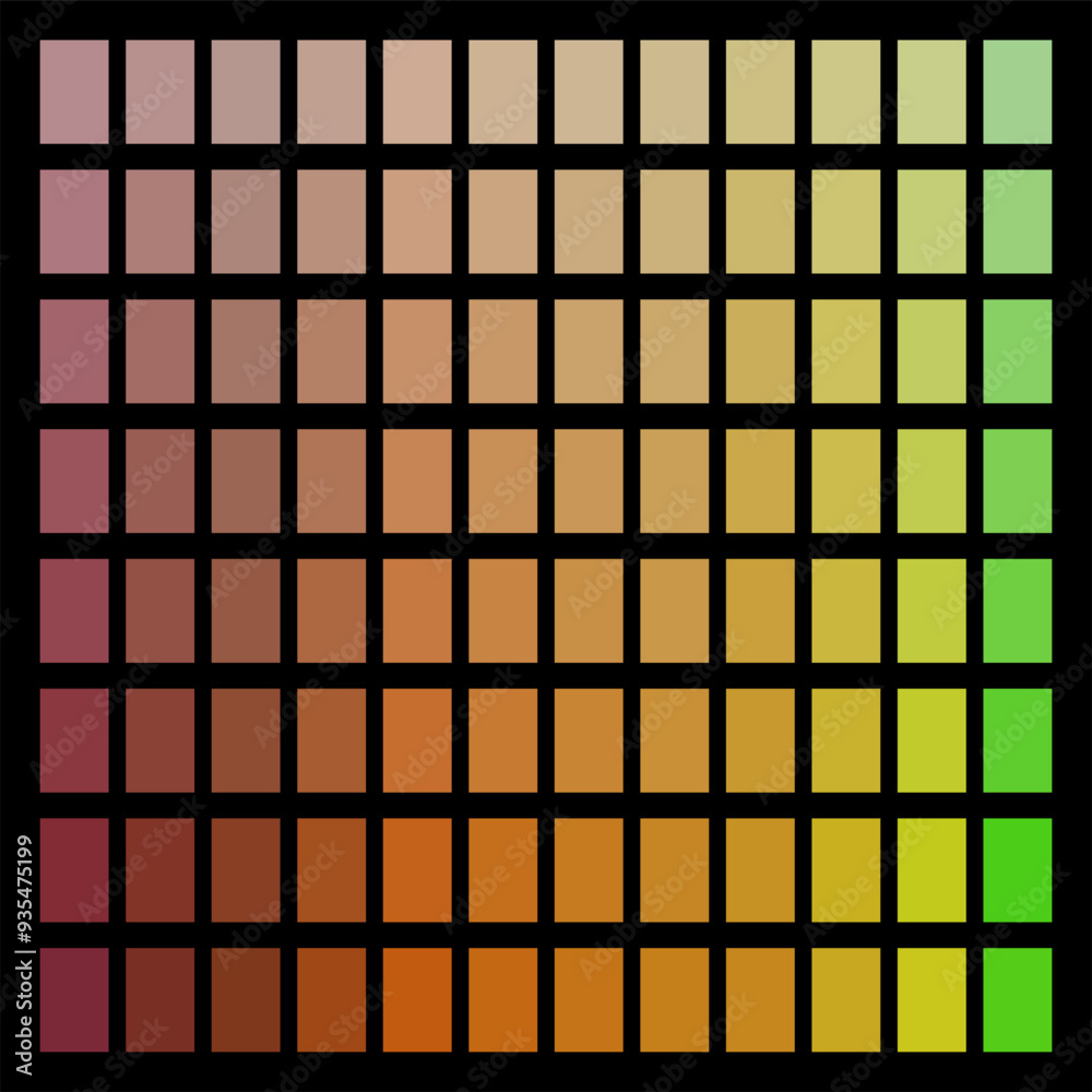 color gradations spectrum in squres color gradations spectrum in squres