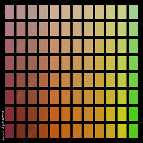 color gradations spectrum in squres