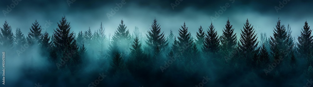 Fototapeta premium A gradient of deep forest green merging into a rich teal, with a velvety texture that adds depth and richness to the image, copy space for text,