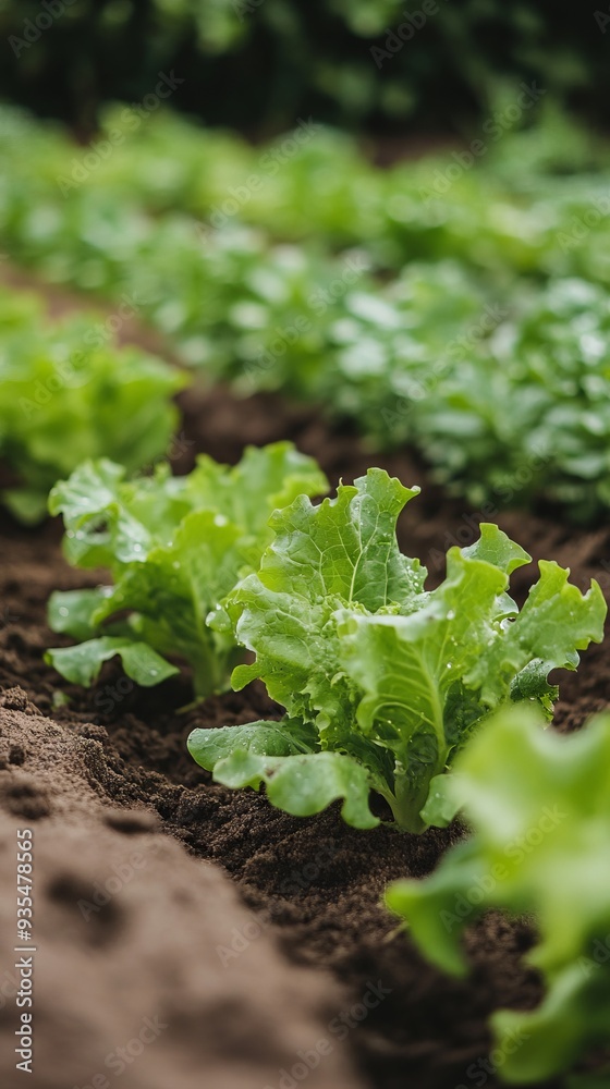 Close up of, lettuce and gardening plants for farming, agriculture and growth in nature, sand and sustainable field. Background, soil, sustainability, leaf vegetables, and greenhouse ecology Close up of, lettuce and gardening plants for farming, agriculture and growth in nature, sand and sustainable field. Background, soil, sustainability, leaf vegetables, and greenhouse ecology