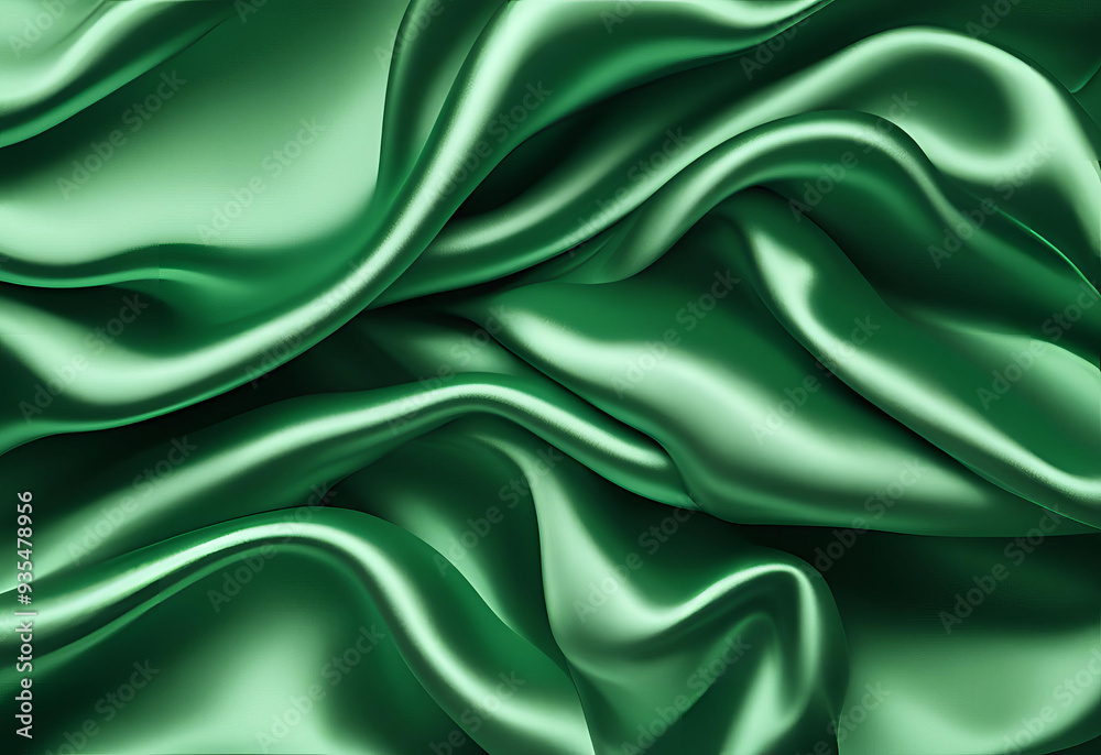 Green satin backgound Green satin backgound