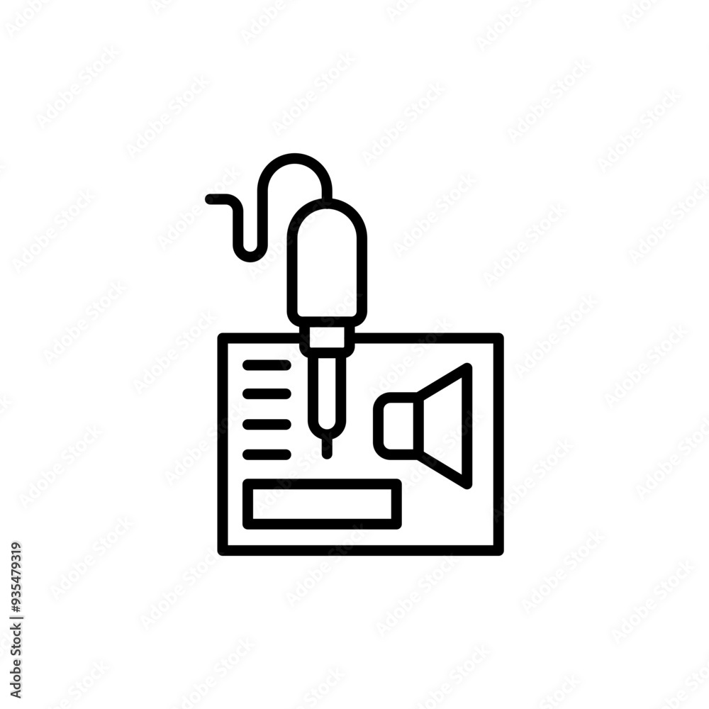 Radio repair outline icons, minimalist vector illustration ,simple transparent graphic element .Isolated on white background Radio repair outline icons, minimalist vector illustration ,simple transparent graphic element .Isolated on white background