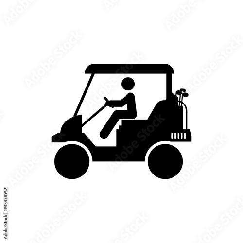 ISO prohibition safety signs_no golf cart symbol only