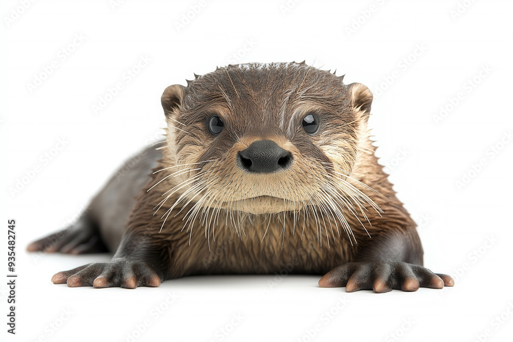 Otter On White Background