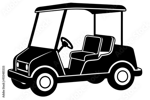 Golf Cart Vector Illustration, Golf Cart Icon, Golf Cart Vector Art, Vector Golf Cart Design