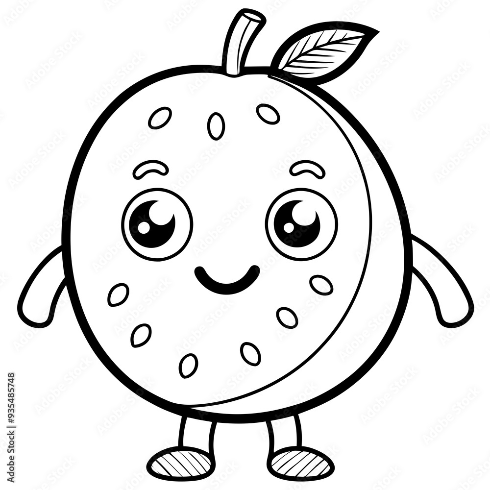Obraz premium fruit Coloring Page