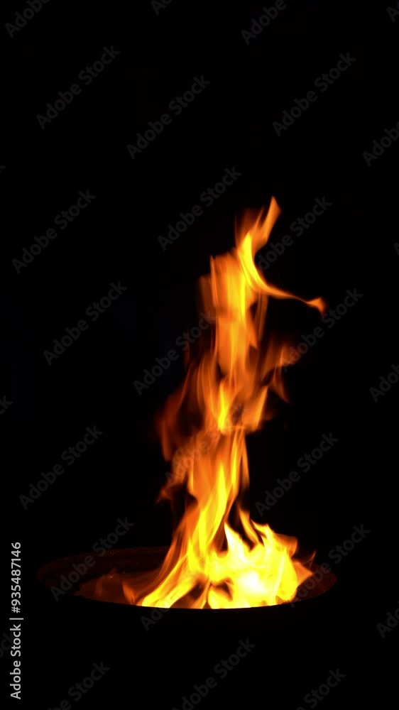 A burning fire in the barbecue at night in the country A burning fire in the barbecue at night in the country