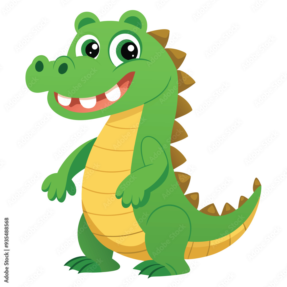 Fototapeta premium happy-the-crocodile-with-white-background.eps