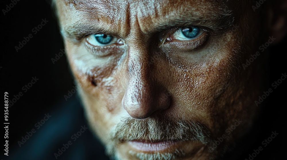 Obraz premium Intense Gaze of a Man