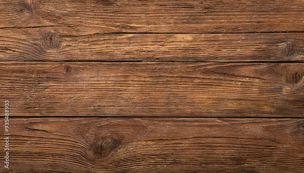 Obraz premium parquet en bois ancien vernis naturel, fond vintage marron, gros plan de texture