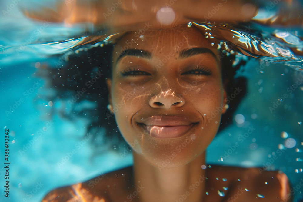 Delightful underwater exploration, people swimming snorkeling diving, Generative AI Delightful underwater exploration, people swimming snorkeling diving, Generative AI