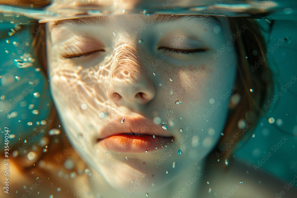 Delightful underwater exploration, people swimming snorkeling diving, Generative AI Delightful underwater exploration, people swimming snorkeling diving, Generative AI