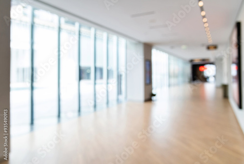 Blur background of office hallway