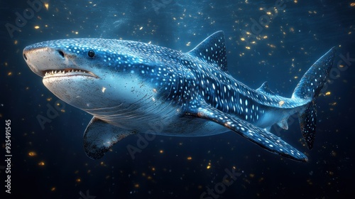 Whale Shark in the Deep Blue