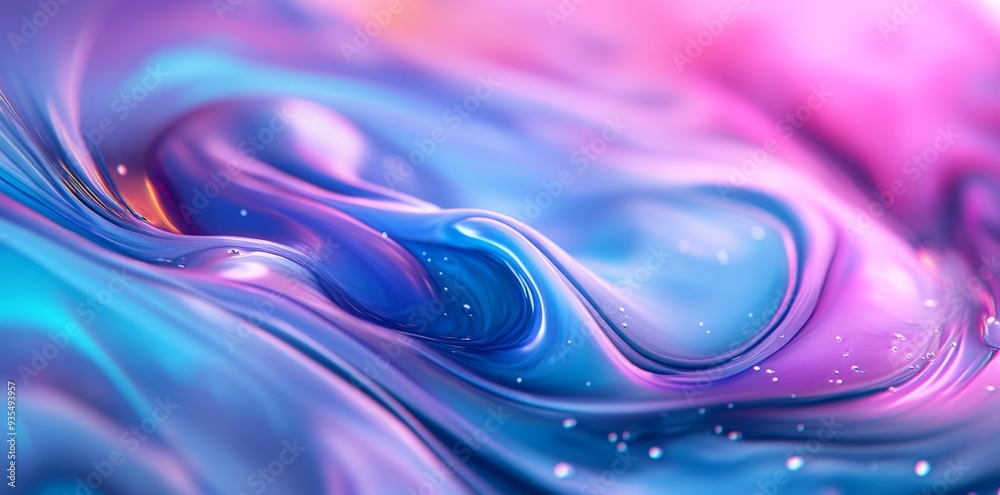 Fototapeta premium Abstract Swirling Liquid with Vivid Colors.