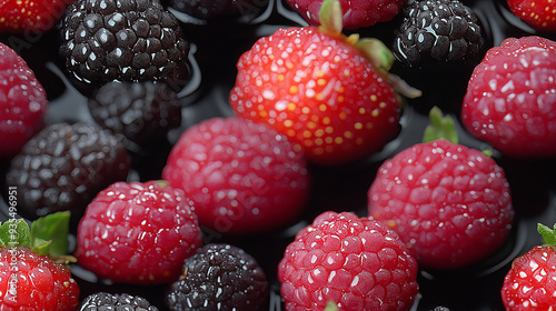 Mixed Berries, Berry Medley, Fresh Berries, Juicy Berries ,Dewy Berries