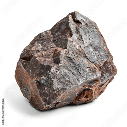 Photo of Isolated Iron Stone on White Background photo