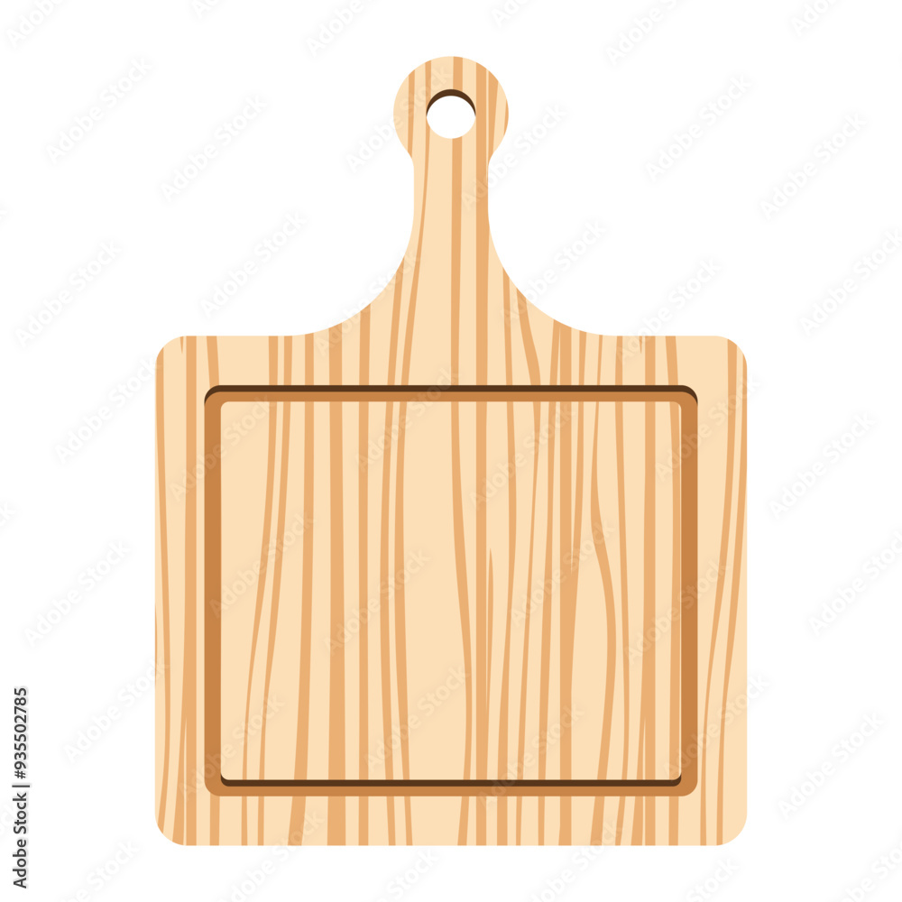 Fototapeta premium Wooden Cutting Board Icon Illustration