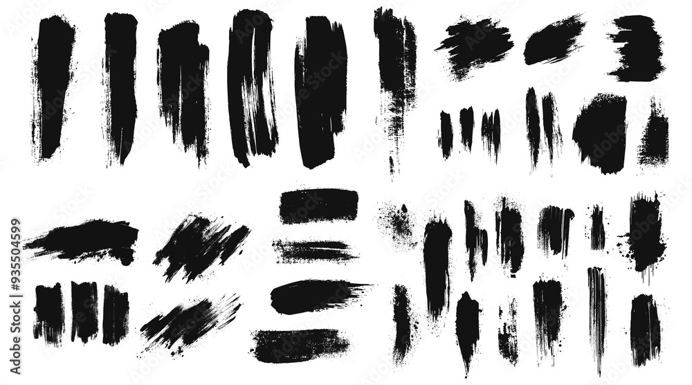 Big collection set of black paint brush, stroke, line, grunge. freehand drawing doodle. artistic dirty. Big collection set of black paint brush, stroke, line, grunge. freehand drawing doodle. artistic dirty.