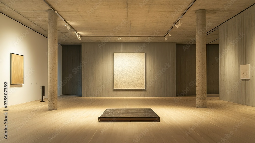 Fototapeta premium An art gallery focusing on unconventional trends in modern art, avant-garde pieces