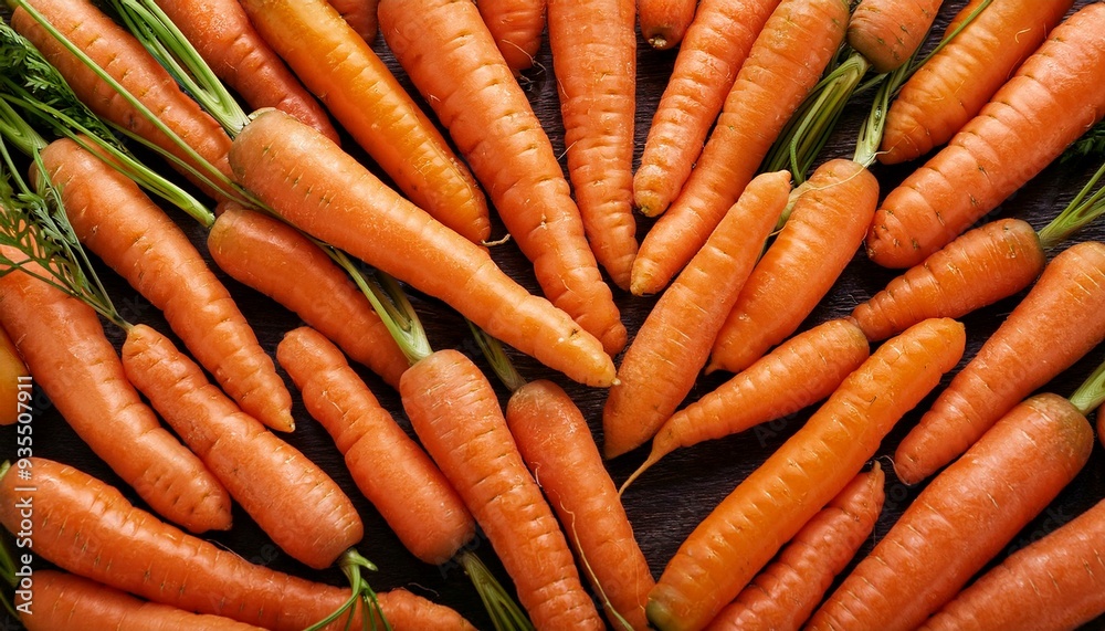 Bunch of orange carrots, vegetarian food, healthy diet, carotenes Bunch of orange carrots, vegetarian food, healthy diet, carotenes