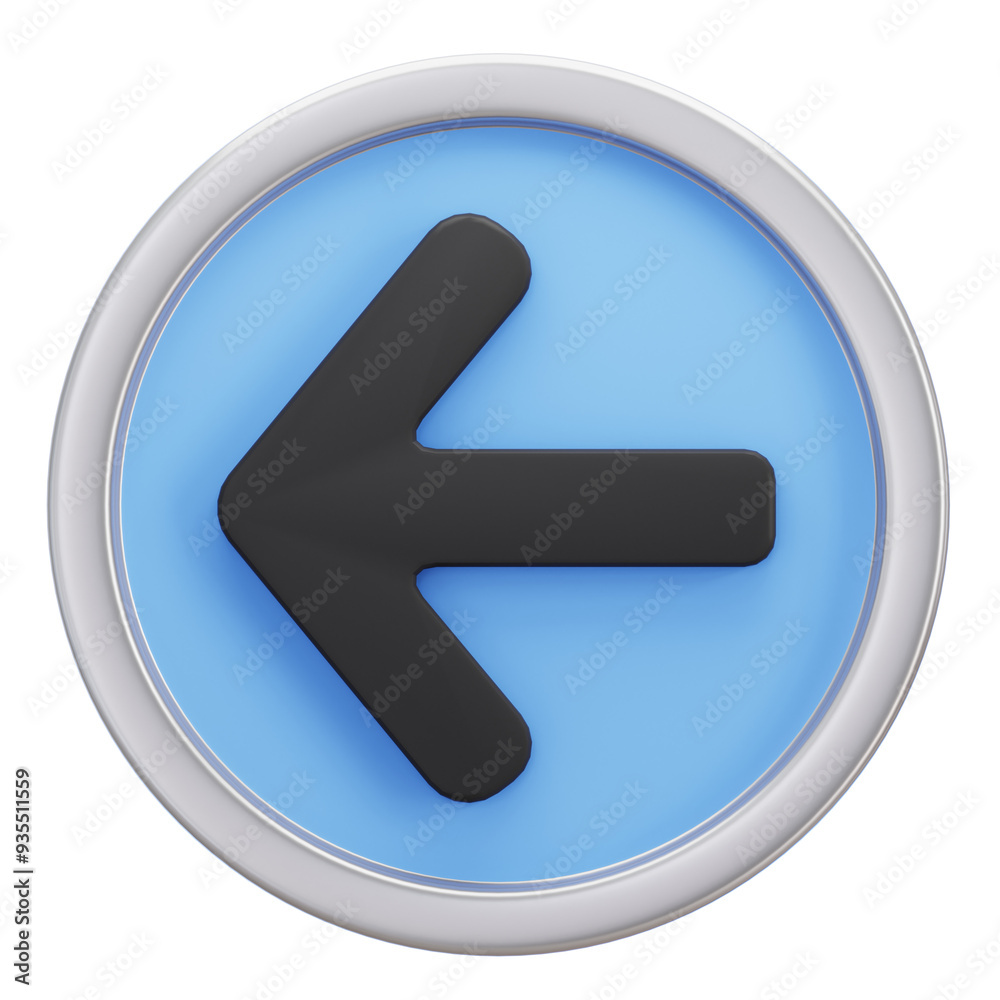 3D Left Arrow Icon 3D Left Arrow Icon