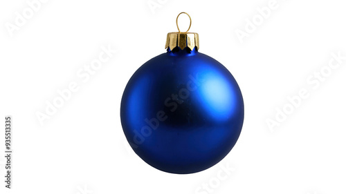 Blue Christmas Ball on Transparent Background