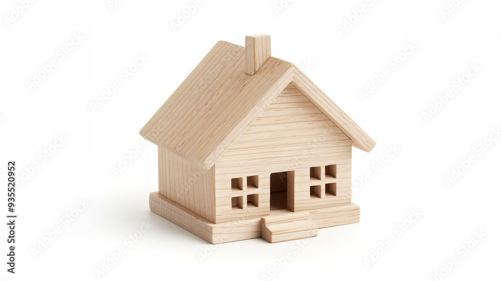 Small wooden house, ideal for real estate, architecture, and home decor themes. Small wooden house, ideal for real estate, architecture, and home decor themes.
