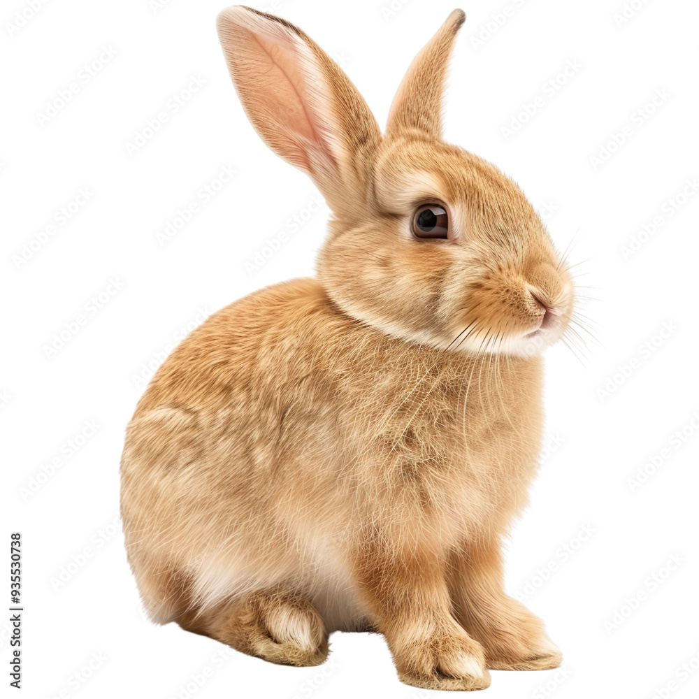 Rabbit sitting isolated on a transparent background Rabbit sitting isolated on a transparent background