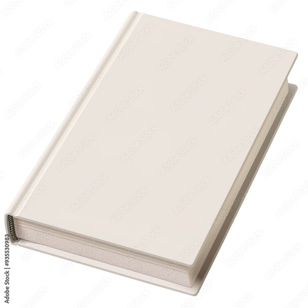 Blank hardcover book mockup isolated on a transparent background Blank hardcover book mockup isolated on a transparent background