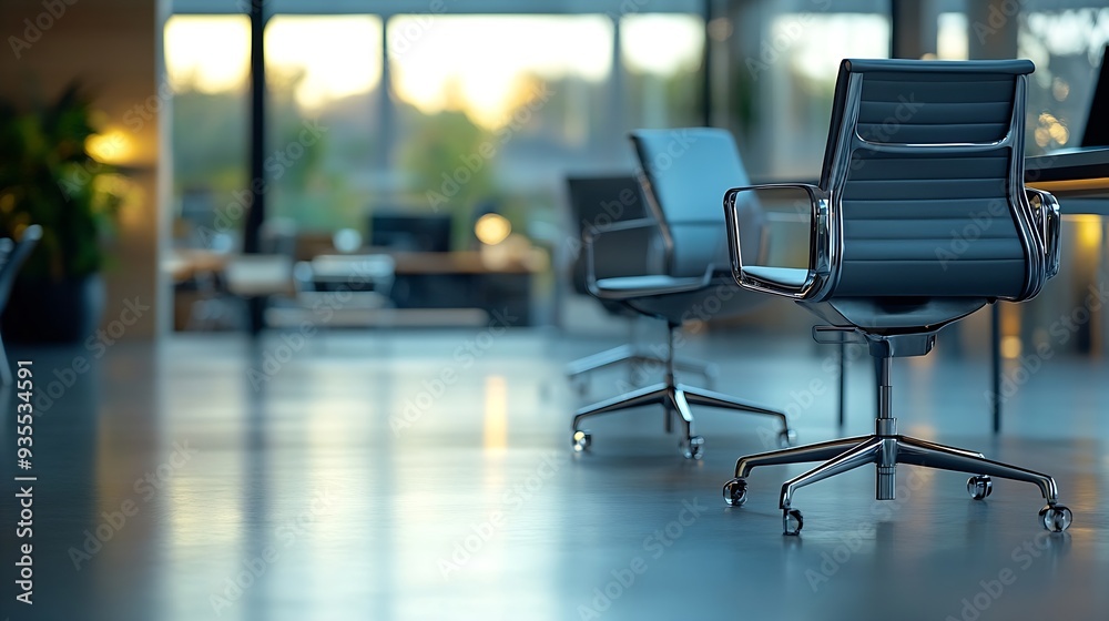 This modern office space features an open layout with sleek ergonomic office chairs and minimalist desks The room is welllit with natural light pouring in from the large windows : Generative AI This modern office space features an open layout with sleek ergonomic office chairs and minimalist desks The room is welllit with natural light pouring in from the large windows : Generative AI
