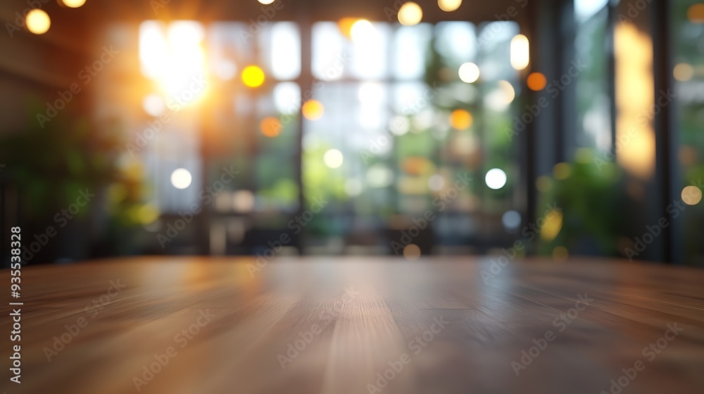 Blurred image of mordern office with sunlight for background usage Blur interior background concept : Generative AI Blurred image of mordern office with sunlight for background usage Blur interior background concept : Generative AI