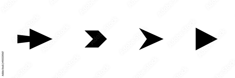 Arrow icon set. Arrow. Cursor. Collection different arrow signs. Black arrows icons. Different cursor arrow direction symbols in flat style. Arrow icon set. Arrow. Cursor. Collection different arrow signs. Black arrows icons. Different cursor arrow direction symbols in flat style.