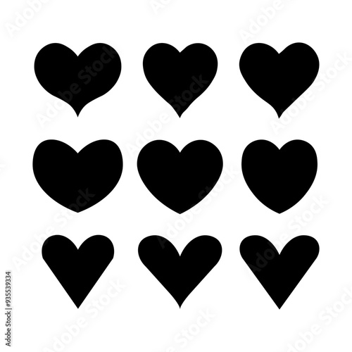 Romantic Heart Icon color editable