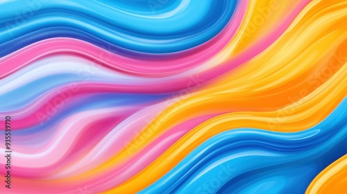 Colorful, vibrant swirls blend beautifully, creating dynamic art that enlivens any room with energy and charm.