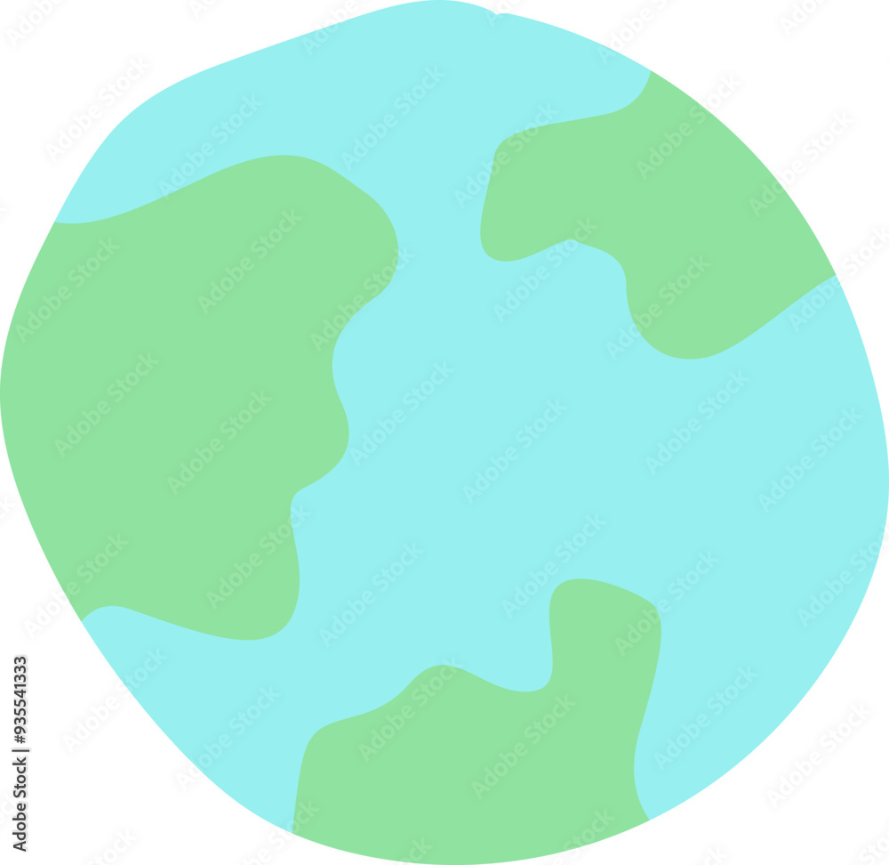 Abstract Scribble Earth Globe Icon Abstract Scribble Earth Globe Icon
