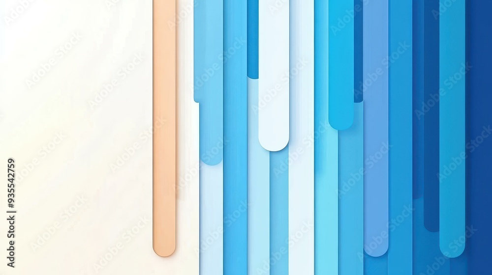 Dive into a vibrant world where blue tones meet playful stripes in this charming modern flat illustration. Dive into a vibrant world where blue tones meet playful stripes in this charming modern flat illustration.