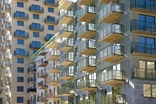 Balconies in apartment residential buildings