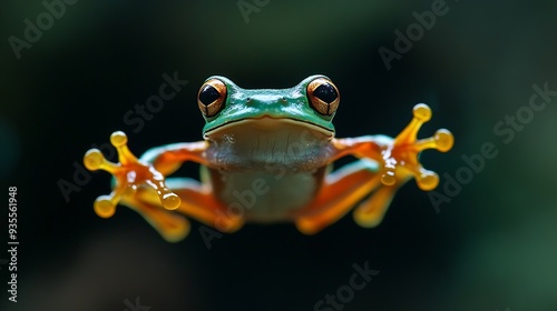 Tree frog Wallace flying frog : Generative AI photo