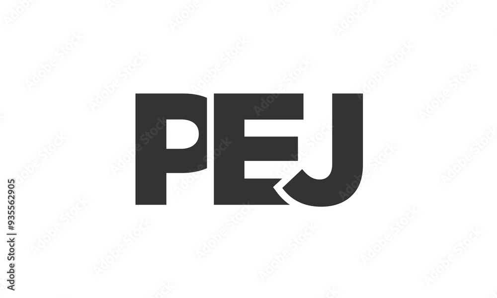 PEJ logo design template with strong and modern bold text. Initial based vector logotype featuring simple and minimal typography. Trendy company identity. PEJ logo design template with strong and modern bold text. Initial based vector logotype featuring simple and minimal typography. Trendy company identity.