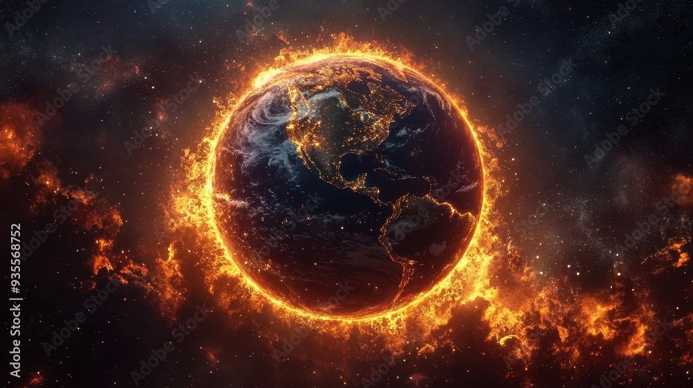 Fototapeta premium global warming concept