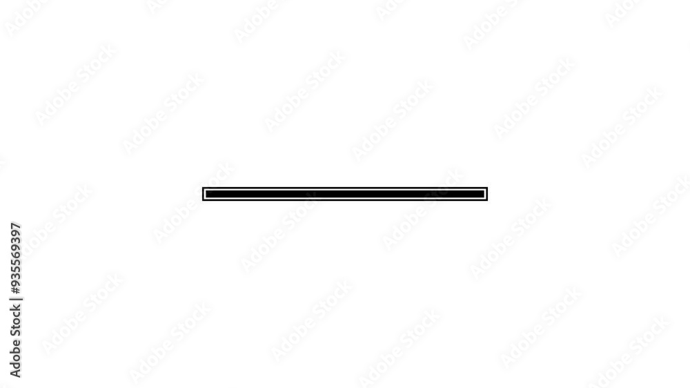 Loading bar downloading progress animation transfer 0-100 animation on black background.