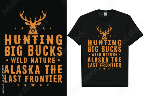 Hunting big bucks wild nature typography tshirt design
