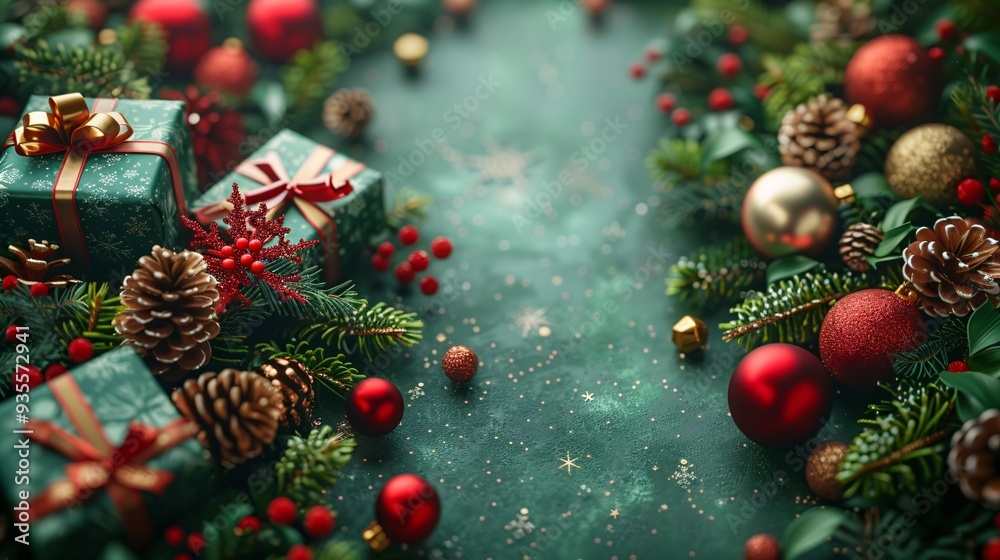 Whimsical Christmas 3D Background for Festive Designs Whimsical Christmas 3D Background for Festive Designs