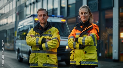 The ambulance crew members photo