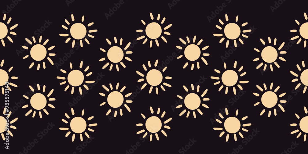 Bright Sun Pattern on Dark Background Bright Sun Pattern on Dark Background
