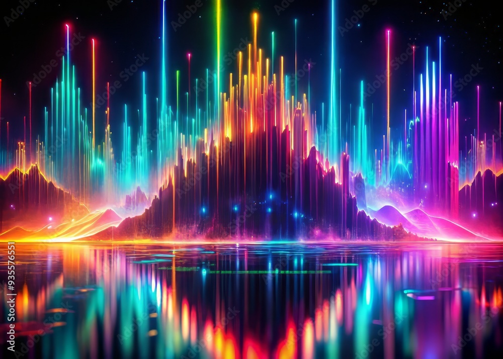 avant garde futuristic electronic music glitch art visualization macro shot vibrant neon waveform abstract art distorted vocalscape surrealism conceptual avant garde futuristic electronic music glitch art visualization macro shot vibrant neon waveform abstract art distorted vocalscape surrealism conceptual