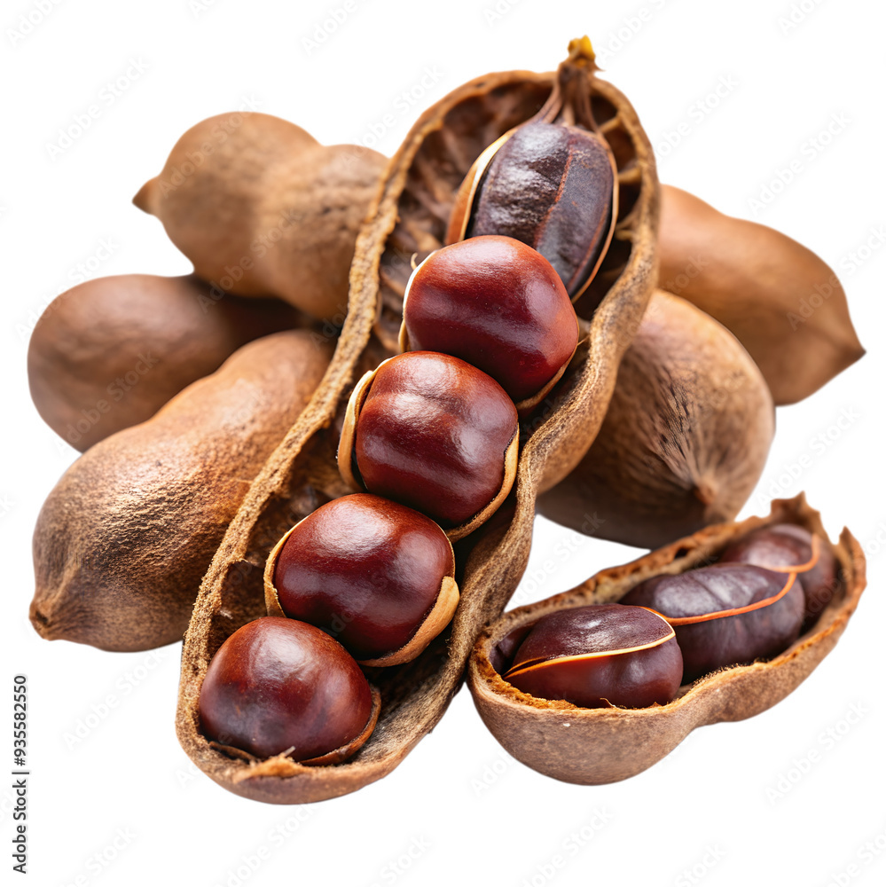 Natural Tamarind Pods with Glossy Seeds – A Fresh and Exotic Ingredient Packed with Nutrients and Rich, Tangy Flavor Natural Tamarind Pods with Glossy Seeds – A Fresh and Exotic Ingredient Packed with Nutrients and Rich, Tangy Flavor